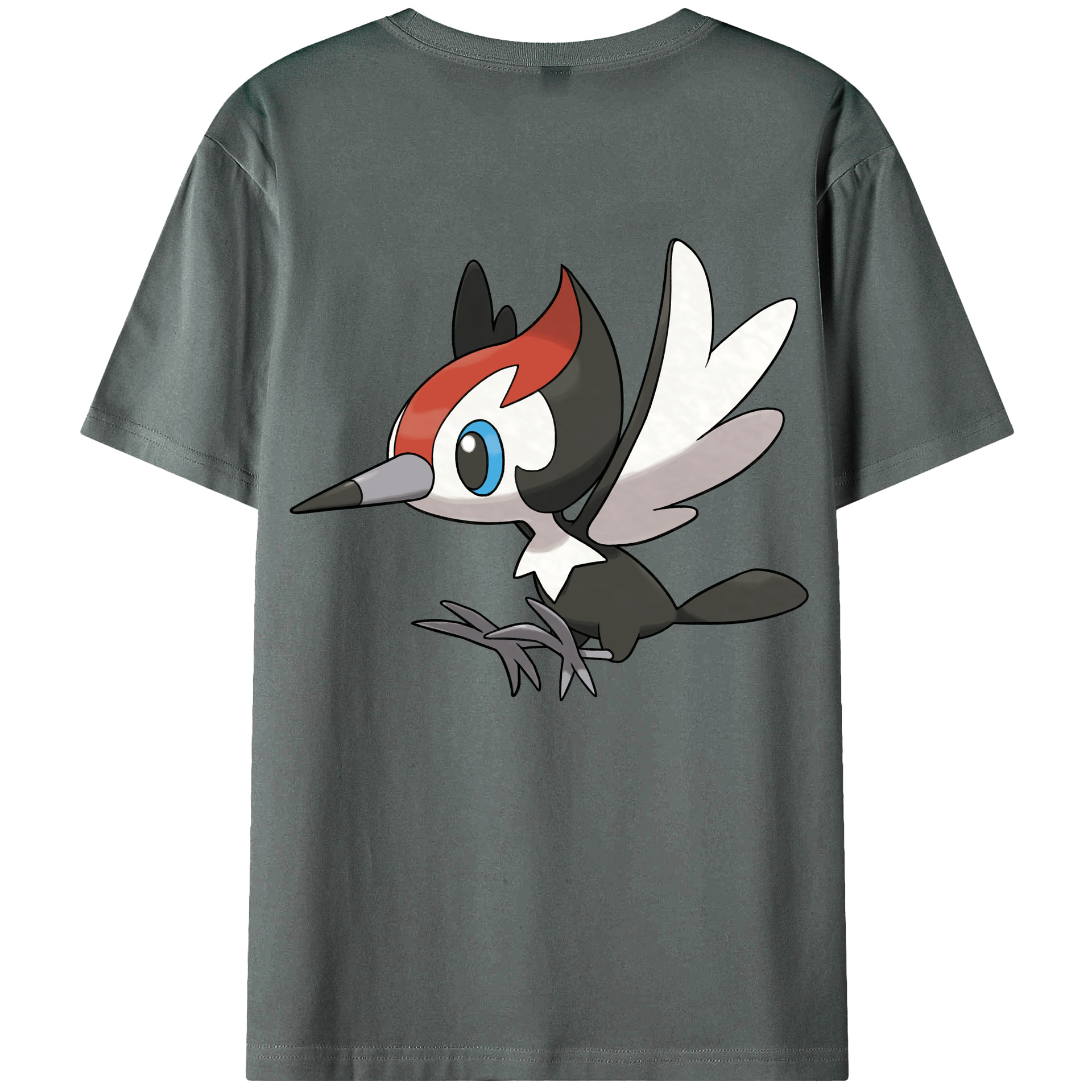 （画像用） ポケットモンスター Pokémon 綿100％ メンズ半袖Tシャツ（バックプリント） 通気性